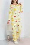 Soft Milan Düğmeli Pijama Takımı Sarı - 7511.1287.