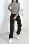 Kadın Dik Yaka Yumoş Body Grimelanj