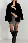 Kürk Görünümlü Peluş Ceket Siyah - 80877.107.