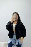 Kadın 3 İplik Kompakt Oversize Fleto Cepli Sweat Siyah