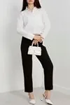 Kadın Terikoton Oversize Gömlek Beyaz Model TV-34057