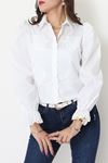 Dakron Kumaş Nakış Detaylı Gömlek Beyaz - 51114.2118.