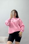 3 İplik Şardonlu Baskılı Sweat Pembeekru - 42611.1878.