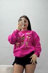 3 İplik Baskılı Sweat Fuşya - 42244.1878.