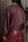 Kemerli Deri Ceket Bordo - 2017.2089.
