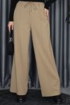 Dilvin Geniş Paça Yumuşak Pantolon Camel - 72170.2100.