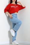 Kadın Baggy Kot Pantolon Mavi Model TV-86178