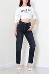 Kadın Mom Kot Pantolon Koyumavi Model TV-91907