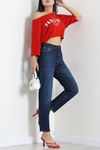 Kadın Mom Kot Pantolon Koyumavi Model TV-91746