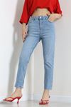 Kadın Mom Kot Pantolon Ortamavi Model TV-91900