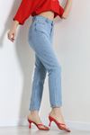 Kadın Mom Kot Pantolon Ortamavi Model TV-91900