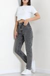 Kadın Mom Kot Pantolon Füme Model TV-91901