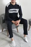 Süprem Patlı Garnili Erkek Pijama Takımı Lacivert
