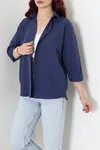 Kadın Terikoton Oversize Gömlek Laci