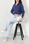 Kadın Terikoton Oversize Gömlek Laci
