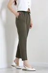 Kadın Dabıl Bağcıklı Pantolon Açıkhaki