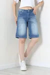 Kadın Denim Şort Mavi