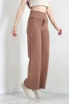 Kadın Selanik Beli Lastikli Pantolon Tarçın