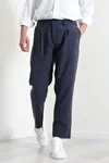 Erkek Modal Baggy Beli Lastikli Pantolon Lacivert
