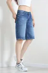 Kadın Denim Şort Koyumavi