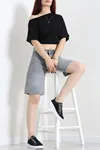 Kadın Denim Şort Koyugri