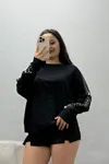 Kadın Zımba Detay Modal Sweat Siyah