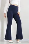 Kadın Zra Krep Zara Pantolon Lacivert