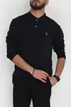 2 İplik Likralı Polo Yaka Erkek Sweat Koyulaci