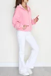 Kadın 3 İplik Kompakt Oversize Sweat Pembe