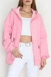 Kadın 3 İplik Kompakt Oversize Sweat Pembe