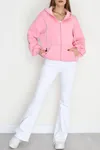 Kadın 3 İplik Kompakt Oversize Sweat Pembe