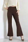 Kadın Zra Krep Zara Pantolon Kahve