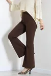 Kadın Zra Krep Zara Pantolon Kahve