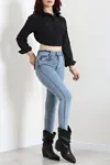 Kadın Dar Paça Kot Pantolon Mavi Model TV-96443
