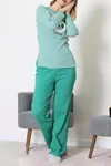 Kadın Kaşkorse Pijama Takımı Yeşil