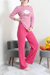 Kadın Kaşkorse Pijama Takımı Fuşya