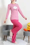 Kadın Kaşkorse Pijama Takımı Fuşya