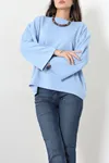 Kadın Modal Bisiklet Yaka Sweat Bebemavi