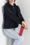 Kadın 3 İplik Oversize Biyeli Sweat Lacivert
