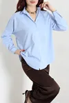 Kadın Oversize Poplin Gömlek Bebemavisi