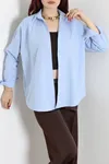 Kadın Oversize Poplin Gömlek Bebemavisi