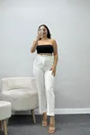 Kadın Zra Krep Havuç Pantolon Beyaz