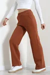 Kadın Üç İplik Palazzo Eşofman Altı Kiremit