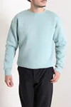 Bisiklet Yaka Şardonlu 3 İplik Erkek Sweat Çağla