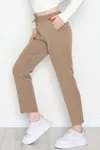 Kadın Dabıl Bağcıklı Pantolon Vizon