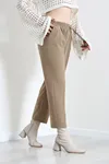 Kadın Dabıl Bağcıklı Pantolon Zeytinyeşili
