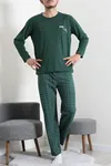Süprem Ekose Erkek Pijama Takımı Zümrüt