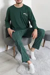 Süprem Ekose Erkek Pijama Takımı Zümrüt