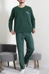 Süprem Ekose Erkek Pijama Takımı Zümrüt