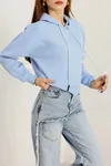 Kadın 3 İplik Kapşonlu Crop Sweat Bebemavi1